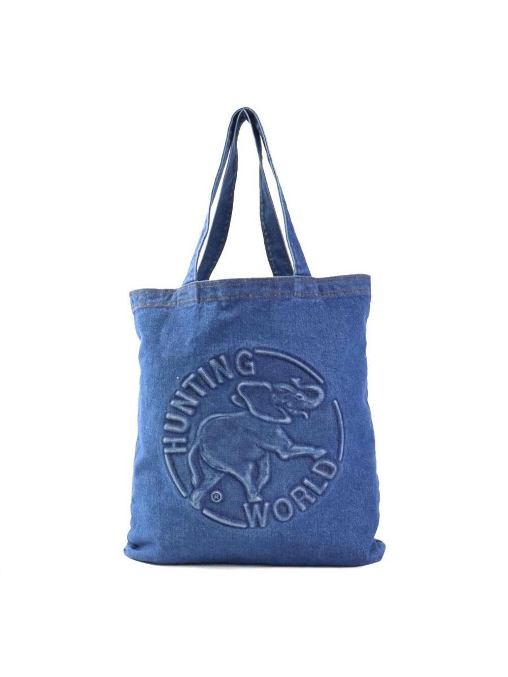 Auth Hunting World Tote Bag Blue Denim #346418H11B